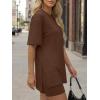 image:imageLILLUSORY Womens Lounge Sets Shorts 2 Piece Matching Pajamas Summer Outfits 2026 Casual Oversized Sweatsuits Spring ClothesBrown