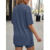 image:imageLILLUSORY Womens Lounge Sets Shorts 2 Piece Matching Pajamas Summer Outfits 2026 Casual Oversized Sweatsuits Spring ClothesDark Blue