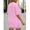 image:imageLILLUSORY Womens Lounge Sets Shorts 2 Piece Matching Pajamas Summer Outfits 2026 Casual Oversized Sweatsuits Spring ClothesPink