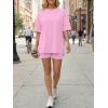 image:imageLILLUSORY Womens Lounge Sets Shorts 2 Piece Matching Pajamas Summer Outfits 2026 Casual Oversized Sweatsuits Spring ClothesPink