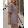 image:imageLILLUSORY Womens Lounge Sets Shorts 2 Piece Matching Pajamas Summer Outfits 2026 Casual Oversized Sweatsuits Spring ClothesRose Taupe