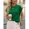 image:imageLILLUSORY Womens Short Sleeve Sweater Vest Spring Floral Tops Summer Dressy Casual Blouses Shirts Outfits 2026Green