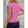 image:imageLILLUSORY Womens Sweater Vest Short Sleeve 2026 Summer Button Going Out Sweater Sexy Cute Crop Top Y2k Trendy Cardigans CoatRose Red