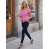 image:imageLILLUSORY Womens Sweater Vest Short Sleeve 2026 Summer Button Going Out Sweater Sexy Cute Crop Top Y2k Trendy Cardigans CoatRose Red