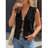 image:imageLILLUSORY Womens Tie Front Vest Summer Tops Beach Vacation Spring Outfits 2026 Cute Sweater Y2K Crochet ClothesBlack