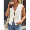 image:imageLILLUSORY Womens Tie Front Vest Summer Tops Beach Vacation Spring Outfits 2026 Cute Sweater Y2K Crochet ClothesWhite