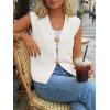 image:imageLILLUSORY Womens Tie Front Vest Summer Tops Beach Vacation Spring Outfits 2026 Cute Sweater Y2K Crochet ClothesWhite