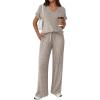 image:imageLILLUSORY Womens 2 Piece Lounge Sets 2026 Summer Vacation Outfits Airport Travel Resort Wear Beach Matching Spring SweatsuitKhaki