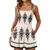 image:imageLILLUSORY Womens Summer Dress Beach Vacation Short Sundress Spring Sleeveless Mini Dresses 2026 Casual Outfits Cute ClothesFloral Apricot