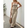 image:imageLILLUSORY 2 Piece Sets for Women Summer 2026 Vacation Travel Beach Outfits Lounge Matching Casual Airport ClothesApricot