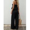 image:imageLILLUSORY 2 Piece Sets for Women Summer 2026 Vacation Travel Beach Outfits Lounge Matching Casual Airport ClothesBlack