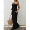 image:imageLILLUSORY 2 Piece Sets for Women Summer 2026 Vacation Travel Beach Outfits Lounge Matching Casual Airport ClothesBlack