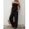 image:imageLILLUSORY 2 Piece Sets for Women Summer 2026 Vacation Travel Beach Outfits Lounge Matching Casual Airport ClothesBlack