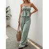 image:imageLILLUSORY 2 Piece Sets for Women Summer 2026 Vacation Travel Beach Outfits Lounge Matching Casual Airport ClothesGreygreen