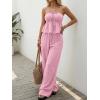 image:imageLILLUSORY 2 Piece Sets for Women Summer 2026 Vacation Travel Beach Outfits Lounge Matching Casual Airport ClothesPink