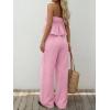 image:imageLILLUSORY 2 Piece Sets for Women Summer 2026 Vacation Travel Beach Outfits Lounge Matching Casual Airport ClothesPink