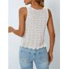 image:imageLILLUSORY Crochet Tops for Women Summer Vacation Outfits Beach Coverup Going Out Tie Front Spring Sweater Vest 2026 FashionBeige