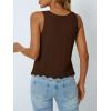 image:imageLILLUSORY Crochet Tops for Women Summer Vacation Outfits Beach Coverup Going Out Tie Front Spring Sweater Vest 2026 FashionCoffee