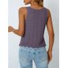image:imageLILLUSORY Crochet Tops for Women Summer Vacation Outfits Beach Coverup Going Out Tie Front Spring Sweater Vest 2026 FashionDark Purple