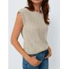 image:imageLILLUSORY Dressy Casual Blouses for Women 2026 Summer Tops Trendy Cap Short Sleeve T Shirts Cute Work ClothesApricot
