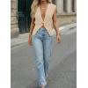 image:imageLILLUSORY Sweater Vest Tops for Women 2026 Spring Summer Business Casual Outfits Sleeveless Cardigan Sweaters FashionApricot