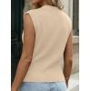 image:imageLILLUSORY Sweater Vest Tops for Women 2026 Spring Summer Business Casual Outfits Sleeveless Cardigan Sweaters FashionApricot