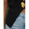 image:imageLILLUSORY Sweater Vest Tops for Women 2026 Spring Summer Business Casual Outfits Sleeveless Cardigan Sweaters FashionBlack