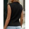 image:imageLILLUSORY Sweater Vest Tops for Women 2026 Spring Summer Business Casual Outfits Sleeveless Cardigan Sweaters FashionBlack