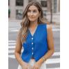 image:imageLILLUSORY Sweater Vest Women Dressy Button Up Sweater Tank Tops 2026 Knit Work Business Casual OutfitsRoyalblue