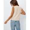 image:imageLILLUSORY Sweater Vest Women Fashion Casual Summer Outfits V Neck Cable Knit Spring Trendy Cropped Sleeveless Cute 2025Apricot