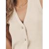 image:imageLILLUSORY Vest Tops for Women 2026 Summer Outfits Striped Sweaters Button Up Casual Blouses Jacket Fashion ClothesApricot
