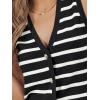 image:imageLILLUSORY Vest Tops for Women 2026 Summer Outfits Striped Sweaters Button Up Casual Blouses Jacket Fashion ClothesBlackwhite