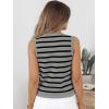 image:imageLILLUSORY Vest Tops for Women 2026 Summer Outfits Striped Sweaters Button Up Casual Blouses Jacket Fashion ClothesGreyblack