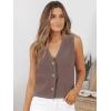 image:imageLILLUSORY Vest Tops for Women 2026 Summer Outfits Striped Sweaters Button Up Casual Blouses Jacket Fashion ClothesNutmeg