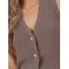 image:imageLILLUSORY Vest Tops for Women 2026 Summer Outfits Striped Sweaters Button Up Casual Blouses Jacket Fashion ClothesNutmeg