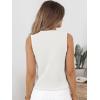 image:imageLILLUSORY Vest Tops for Women 2026 Summer Outfits Striped Sweaters Button Up Casual Blouses Jacket Fashion ClothesWhite