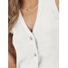 image:imageLILLUSORY Vest Tops for Women 2026 Summer Outfits Striped Sweaters Button Up Casual Blouses Jacket Fashion ClothesWhite