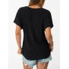image:imageLILLUSORY Women Short Sleeve T Shirt Summer Sweater Dressy Casual Blouse Business Top Work ClothingBlack