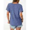 image:imageLILLUSORY Women Short Sleeve T Shirt Summer Sweater Dressy Casual Blouse Business Top Work ClothingBlue