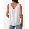 image:imageLILLUSORY Women Silk Satin Tank Top V Neck Summer Blouse Sleeveless Shirt Business Casual Dressy Outfit Vacation Clothes 2026White