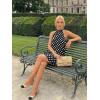 image:imageLILLUSORY Women Summer Mini Dress Halter Short Dresses A Line Polka Dot Petite Sundress Flowy Vacation Party Outfits 2026Black