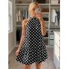 image:imageLILLUSORY Women Summer Mini Dress Halter Short Dresses A Line Polka Dot Petite Sundress Flowy Vacation Party Outfits 2026Black