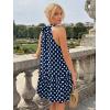 image:imageLILLUSORY Women Summer Mini Dress Halter Short Dresses A Line Polka Dot Petite Sundress Flowy Vacation Party Outfits 2026Navy