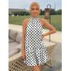 image:imageLILLUSORY Women Summer Mini Dress Halter Short Dresses A Line Polka Dot Petite Sundress Flowy Vacation Party Outfits 2026White