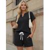 image:imageLILLUSORY Womens 2 Piece Summer Short Sets Lounge Outfits Spring Vacation Cruise Travel Resort Beach Loungewear Cute PajamasBlack