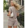 image:imageLILLUSORY Womens 2 Piece Summer Short Sets Lounge Outfits Spring Vacation Cruise Travel Resort Beach Loungewear Cute PajamasKhaki