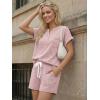 image:imageLILLUSORY Womens 2 Piece Summer Short Sets Lounge Outfits Spring Vacation Cruise Travel Resort Beach Loungewear Cute PajamasPink