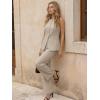 image:imageLILLUSORY Womens 2 Piece Summer Vest Sets Sleeveless Blazer Wide Leg Pants Suits Business Casual Spring OutfitsBeige
