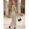 image:imageLILLUSORY Womens 2 Piece Summer Vest Sets Sleeveless Blazer Wide Leg Pants Suits Business Casual Spring OutfitsBeige