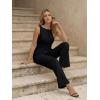 image:imageLILLUSORY Womens 2 Piece Summer Vest Sets Sleeveless Blazer Wide Leg Pants Suits Business Casual Spring OutfitsBlack